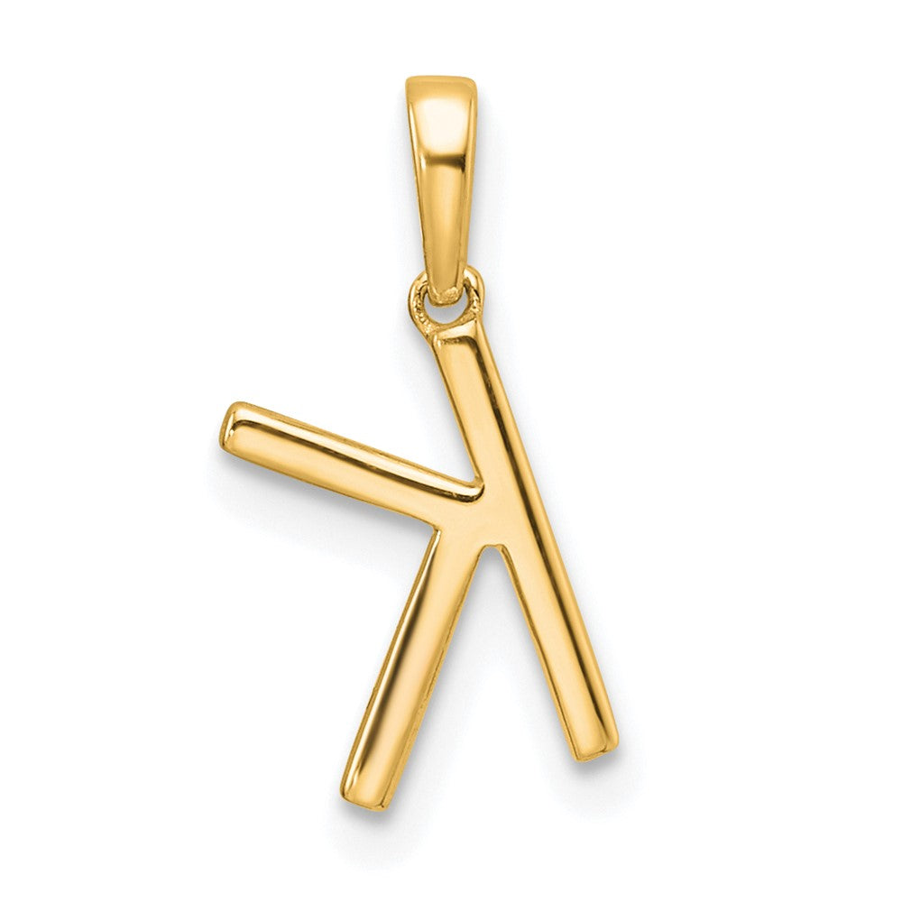 10k 1/15 carat Diamond Letter K Initial Pendant