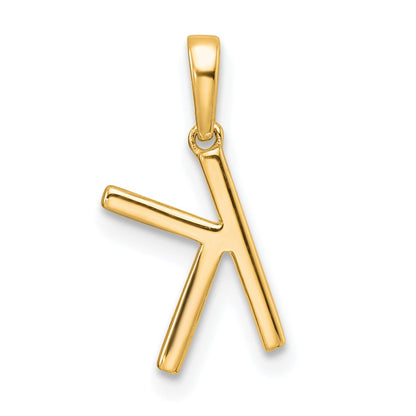 10k 1/15 carat Diamond Letter K Initial Pendant