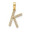 10k 1/15 carat Diamond Letter K Initial Pendant