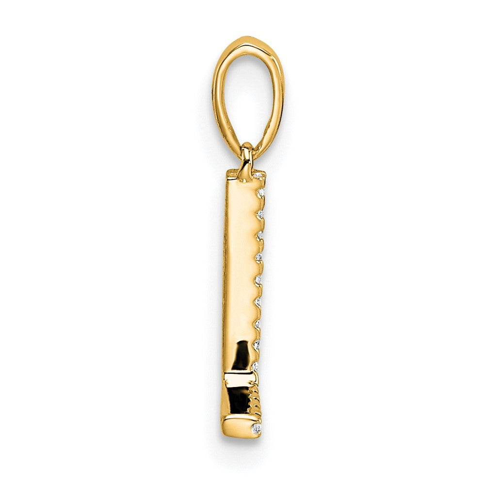10k 1/20 carat Diamond Letter L Initial Pendant