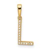 10k 1/20 carat Diamond Letter L Initial Pendant