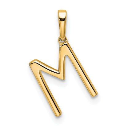 10k 1/10 carat Diamond Letter M Initial Pendant