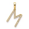 10k 1/10 carat Diamond Letter M Initial Pendant