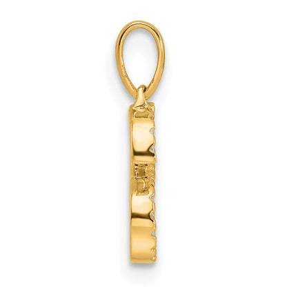 10k 1/15 carat Diamond Letter S Initial Pendant