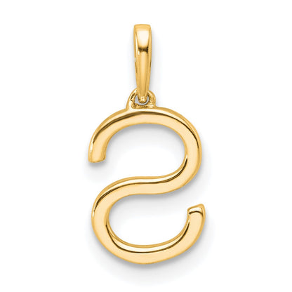 10k 1/15 carat Diamond Letter S Initial Pendant
