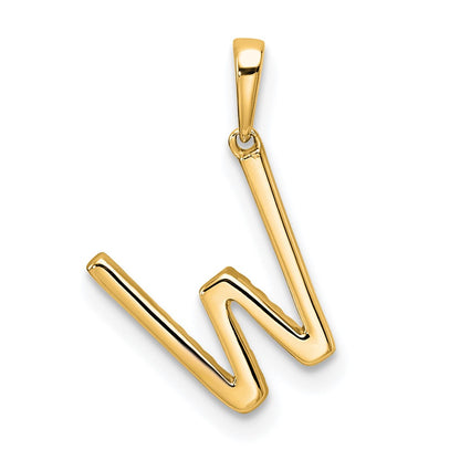 10k 1/10 carat Diamond Letter W Initial Pendant