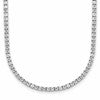 14k White Gold 5 carat Lab Grown Diamond VS/SI+ G+ Adjustable to 26 inch Tennis Bolo Necklace