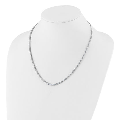 14k White Gold 5 carat Lab Grown Diamond VS/SI+ G+ Adjustable to 24 inch Tennis Bolo Necklace