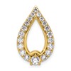 14k 1 carat Lab Grown Diamond VS/SI+ G+ Teardrop Chain Slide Pendant