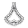 14k White Gold 1 carat Lab Grown Diamond VS/SI+ G+ Chain Slide Pendant