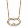 14k 1 carat Lab Grown Diamond VS/SI+ G+ 18 inch Fancy Oval Necklace