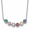 14KW 6 Family Birthstone Necklace Mounting