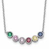 14KW 6 Family Birthstone Necklace Mounting