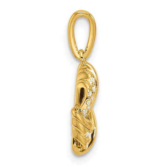 14k 1/5 carat Lab Grown Diamond VS/SI+ G+ Complete Love Knot Pendant
