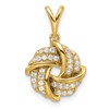 14k 1/5 carat Lab Grown Diamond VS/SI+ G+ Complete Love Knot Pendant