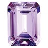 10x8mm Emerald Cut Rose De France Quartz AA Quality