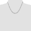 Sterling Silver Rhodium-plated 3.75mm Figaro Anchor Chain