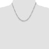 Sterling Silver Rhodium-plated 3.75mm Figaro Anchor Chain