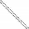 Sterling Silver Rhodium-plated 5.5mm Figaro Anchor Chain