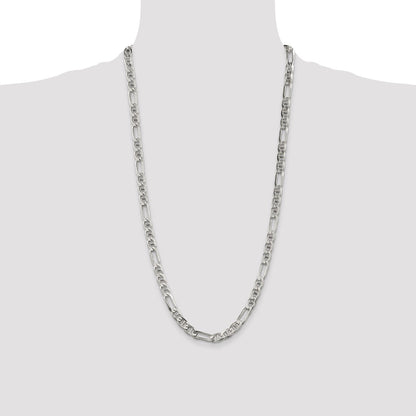 Sterling Silver 6.5mm Figaro Anchor Chain