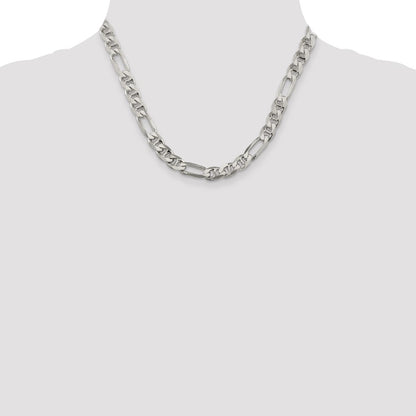 Sterling Silver 8.25mm Figaro Anchor Chain