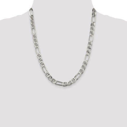 Sterling Silver 8.25mm Figaro Anchor Chain