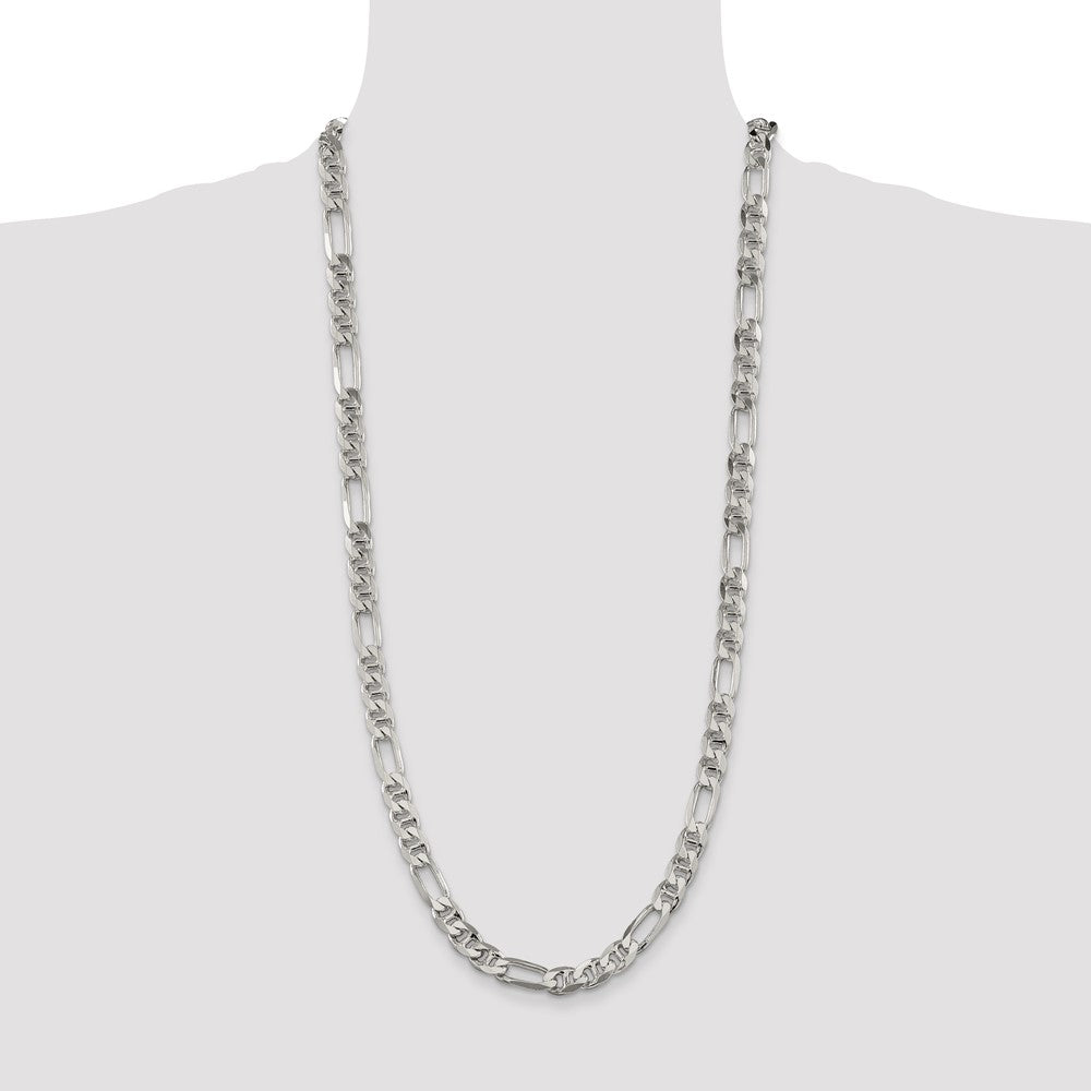 Sterling Silver 8.25mm Figaro Anchor Chain