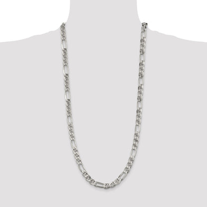 Sterling Silver 8.25mm Figaro Anchor Chain