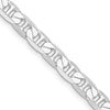 Sterling Silver Rhodium-plated 7mm Flat Anchor Chain