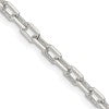 Sterling Silver 3.75mm Diamond-cut Long Link Cable Chain