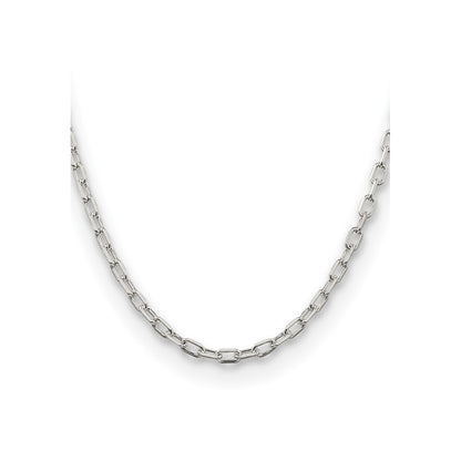 Sterling Silver 4.5mm Diamond-cut Long Link Cable Chain