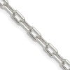 Sterling Silver Rhodium-plated 4.5mm Diamond-cut Long Link Cable Chain