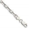 Sterling Silver 5.75mm Diamond-cut Long Link Cable Chain