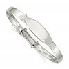 Sterling Silver Polished Adjustable ID Baby Bangle Bracelet