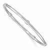 Sterling Silver Rhodium-plated Slip-on Bangle