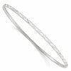 Sterling Silver Diamond Cut Slip-on Bangle