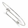 Sterling Silver Polished Expandable Slip-On Bangle