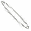Sterling Silver Rhodium-plated 2mm Slip-on Bangle Bracelet
