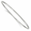 Sterling Silver Rhodium-plated Polished 2mm Slip-on Bangle Bracelet