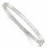 Sterling Silver Polished Greek Key Design Hinged Bangle