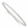 Sterling Silver Polished Flexible Weaved Bangle Bracelet