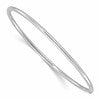 Sterling Silver Rhodium-plated Slip On Bangle