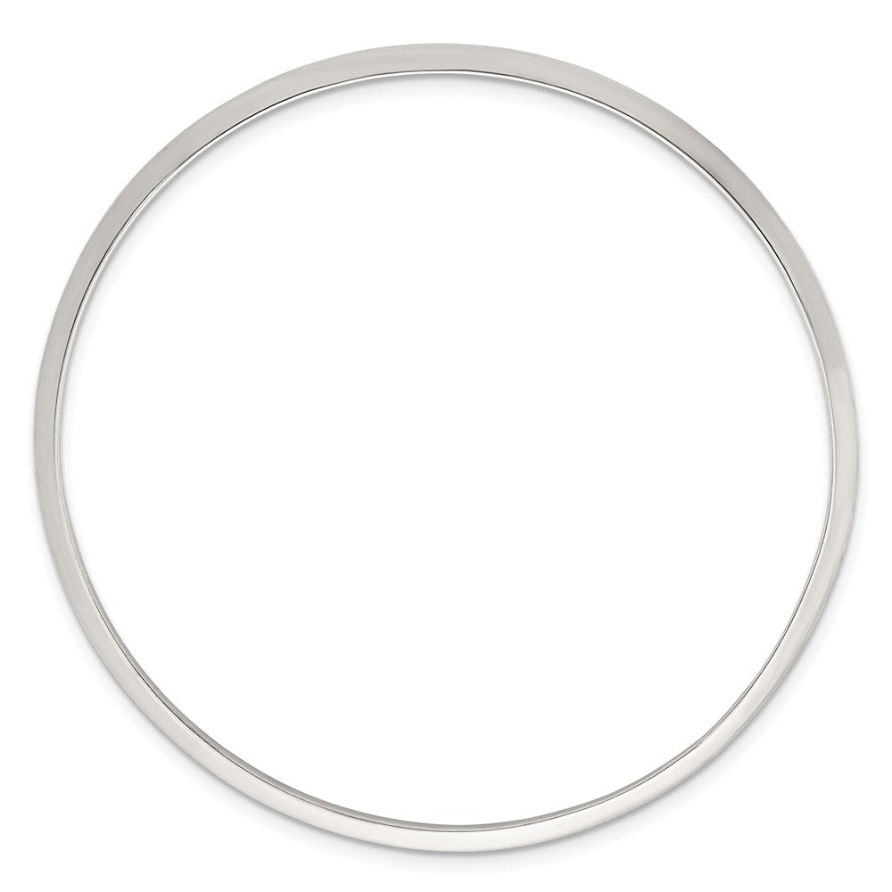 Sterling Silver Polished 2.75mm Knife Edge Slip-on Bangle Bracelet