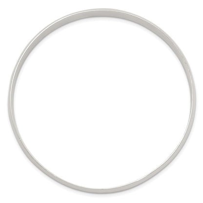 Sterling Silver 9.75mm Solid Polished Plain Slip-On Bangle Bracelet