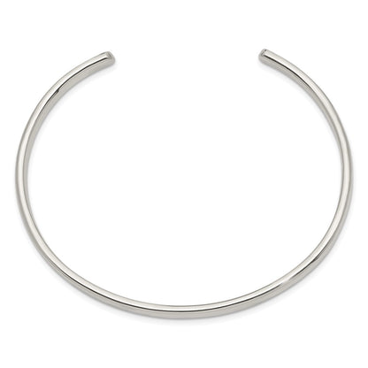 Sterling Silver 4mm Cuff Bangle