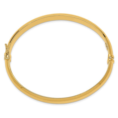 Sterling Silver Gold-plated 8mm Hinged Bangle