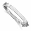 Sterling Silver RH-plated Polished 4mm w/ Safety Hinged Children's Bangle