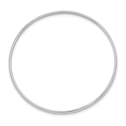 Sterling Silver RH-plated Polished 2mm Slip-on Children's Bangle Bracelet