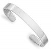 Sterling Silver Rhodium-plated Polished 6mm Children's Cuff Bangle