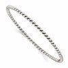 Sterling Silver Antiqued 3mm Twisted Slip-on Bangle
